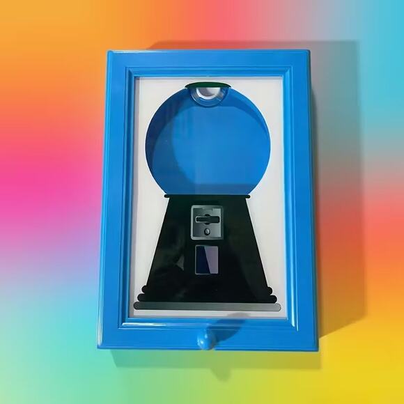 Picture Photo Frame Fun Cute Candy Machine Dispenser Blue - Picture 5 of 5